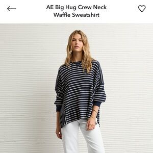American Eagle Big Hug Waffle Sweatshirt